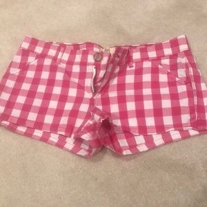 Pink gingham shorts